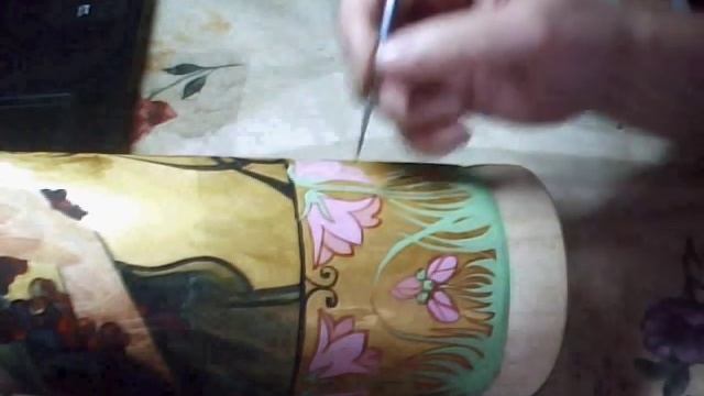 матрешка, роспись орнамента, irishkalia смотреть онлайн