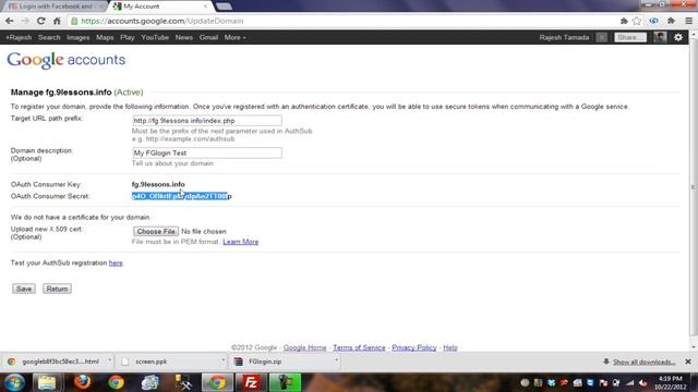 Facebook Google Login OAuth смотреть онлайн