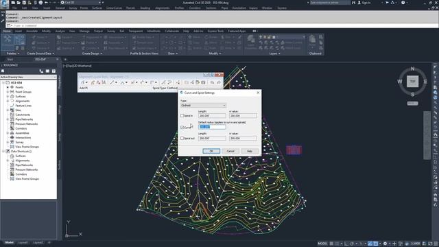 Creation with and without curves of Alignments and Profiles in AutoCAD Autodesk смотреть онлайн