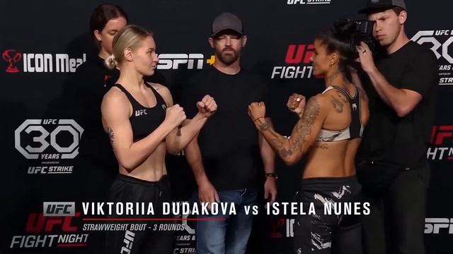 Viktoriia Dudakova vs. Istela Nunes - Face-Off - (UFC Fight Night: Holm vs. Bueno Silva) - /r/WMMA смотреть онлайн