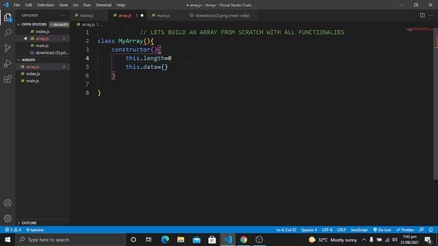 Learn & Build Array Data Structure From Scratch Tutorial смотреть онлайн