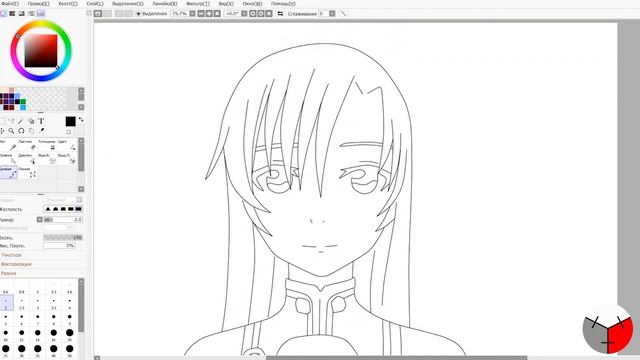 Асуна - Мастера меча онлайн -【SPEEDPAINT】- Paint Tool SAI - аниме | №5 смотреть онлайн