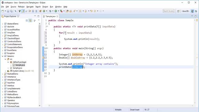 Java for beginners - Chapter 28 : Generics in Java | Generic method and generic class смотреть онлайн