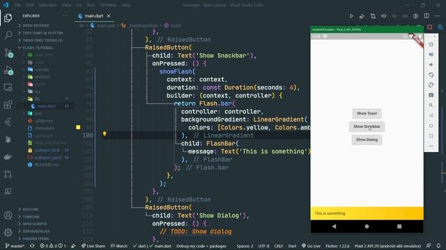 Snackbar, Toast & Dialog in Flutter (Flash Package) смотреть онлайн