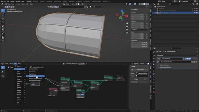 Render subdivision modifier wireframe in Blender with Geometry Nodes смотреть онлайн