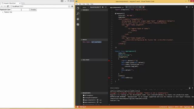 AngularJs2 *ngIf And Debug On Visual Studio Code смотреть онлайн
