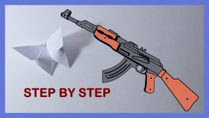 Как нарисовать ак - 47 \\ автомат калашникова // упрощенный \\ мультяшный