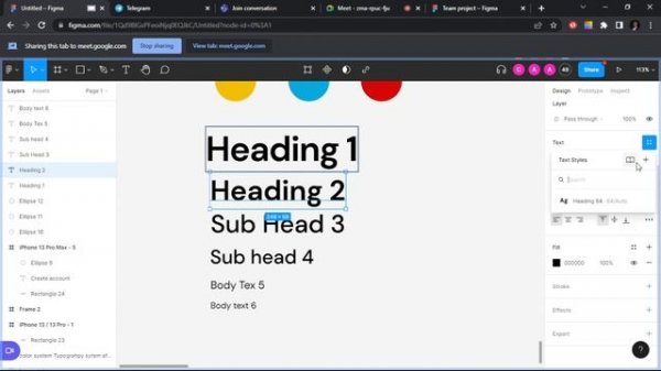 Creating style guide in figma