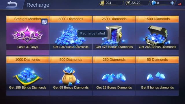 MOBILE LEGENDS RECHARGE FAILED ERROR смотреть онлайн
