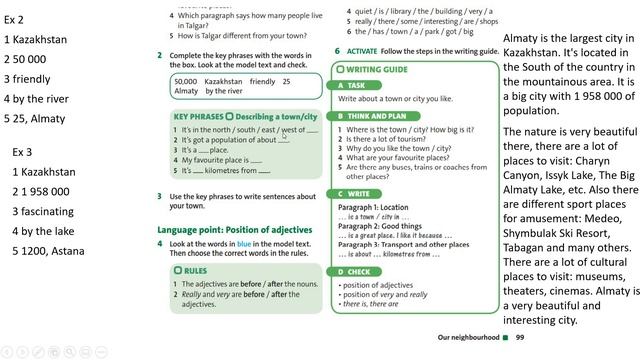 Ағылшын тілі 6 сынып English Plus Student`s book p 98-99, Workbook p 68-69 жауаптарымен смотреть онлайн