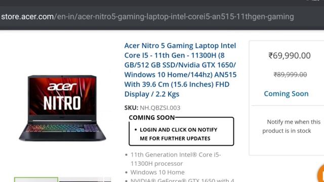 Acer Nitro 5 (Gaming) : Ryzen 5 5600h VS Intel i5 11th gen l Best Gaming Laptop Under 70000 ? смотреть онлайн
