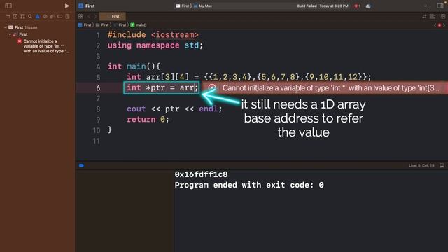 #56 Integer Pointer to 2D Array | INIT Tech Labs | #CodeWithDJ смотреть онлайн