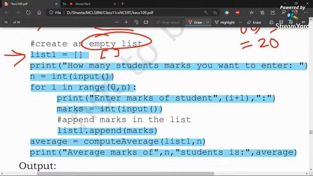 Program to calculate average marks of n students using a function where n is entered by the user. смотреть онлайн