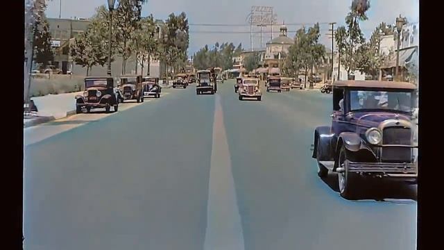 California 1935, Wilshire Blvd In Color [60fps, Remastered] W Added Sound