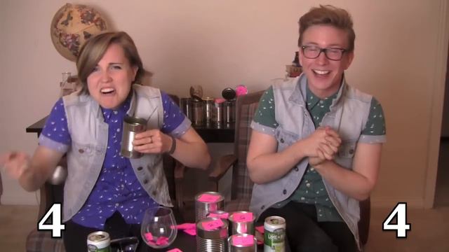 TIN CAN CHALLENGE (ft. Hannah Hart) | Tyler Oakley смотреть онлайн