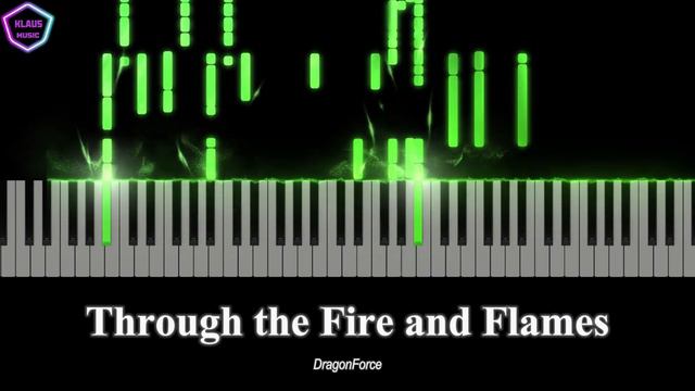 DragonForce - Through the Fire and Flames | Piano Tutorial by Klaus Music смотреть онлайн