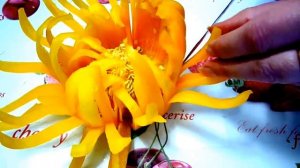 Оформление блюд. Хризантема из перца! Цветок из перца! Карвинг перца!