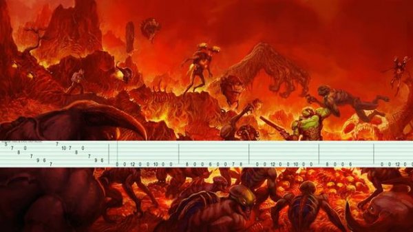 Doom - Hanger theme E1M1 Guitar Tab