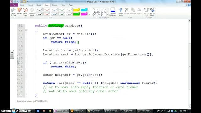 GridWorld Bug Class - canMove Method смотреть онлайн