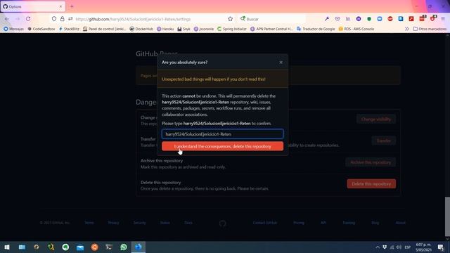 Curso Git - GitHub | Como Eliminar Un Repositorio de Nuestra Cuenta de GitHub смотреть онлайн