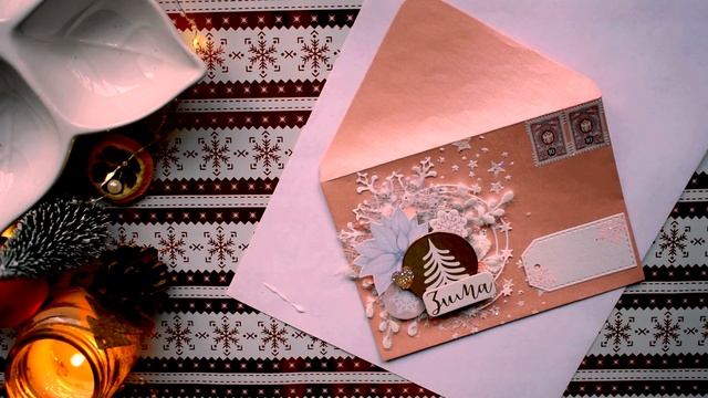 Оформление зимних конвертов / бумажные письма смотреть онлайн