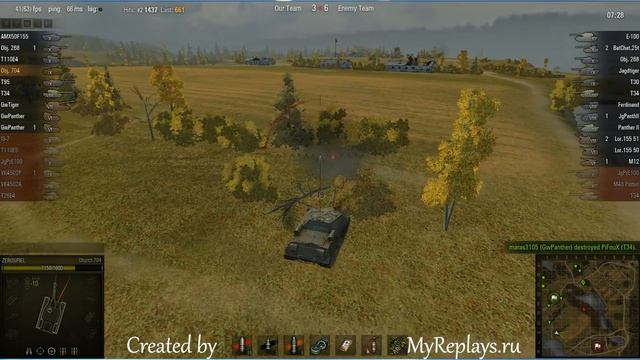 WOT: Malinovka - Object 704 - 3 frags - смотреть онлайн