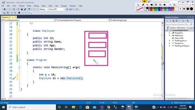 class and object in c# | class and object in c# with example | c# Tutorial смотреть онлайн
