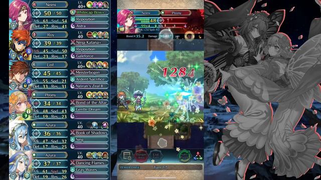 Neimi and friends vs. Rokkr Duo Peony (ONE TURN!) - Fire Emblem Heroes смотреть онлайн