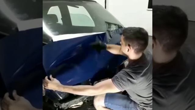 Envelopamento Fiat Palio G1 com Alltak Ultra Sea Blue смотреть онлайн