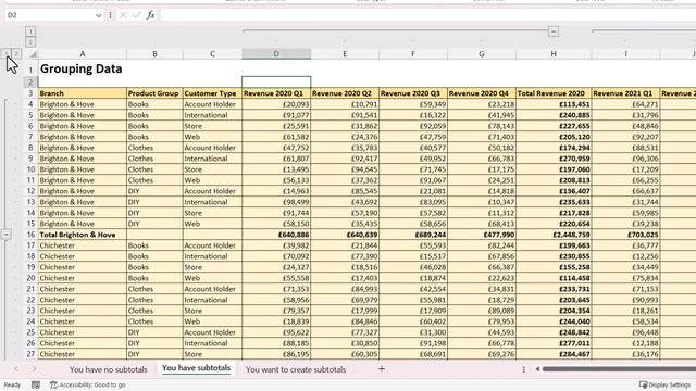 Group Rows and Columns in Excel With Expand & Collapse Buttons | Include Summary and Subtotals смотреть онлайн