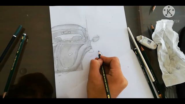 How To DRAW REALISTIC VW Beetle old car 1938 //REALISTIC DRAWING// DREAM ARTISTIC /Episode-4 смотреть онлайн