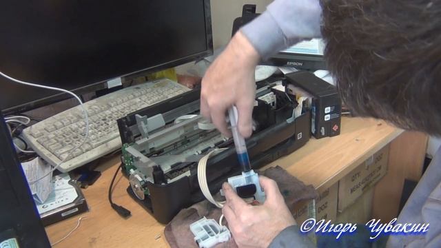 Восстанавливаем Epson L110 после длительного простоя. смотреть онлайн