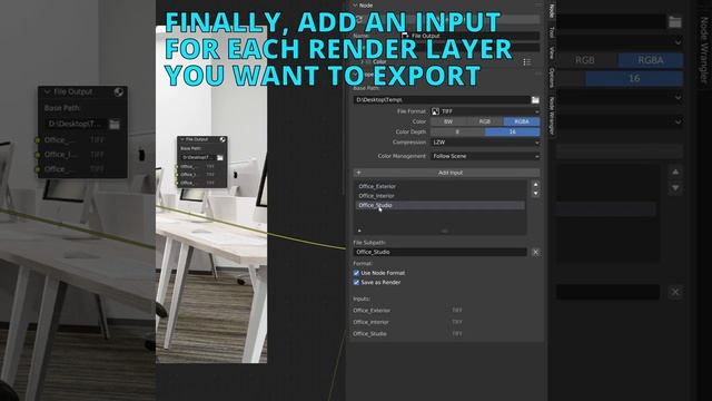 How to use the File Output node in Blender's compositor. смотреть онлайн