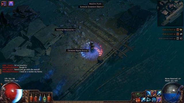 Path Of Exile - Ice Spear Witch Farming Merciless Difficulty The Docks (0.10.1 B)