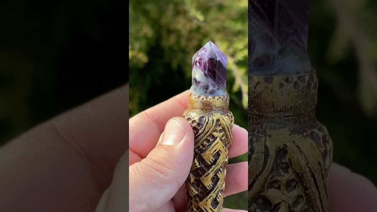 Красивый флюорит в руническом жезле. Показываю еще один готовый заказ #кудесникдобрыня смотреть онлайн
