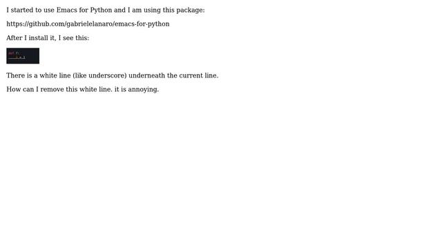 How to remove the visual line from Python mode in Emacs? смотреть онлайн