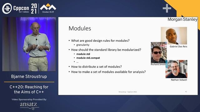 C++20: Reaching for the Aims of C++ - Bjarne Stroustrup - CppCon 2021 смотреть онлайн