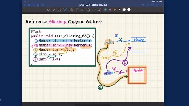 [HD] EECS1022 W21 - Java Tutorials - Week 7 - Part A2 - Aliasing - Swapping Object Addresses смотреть онлайн