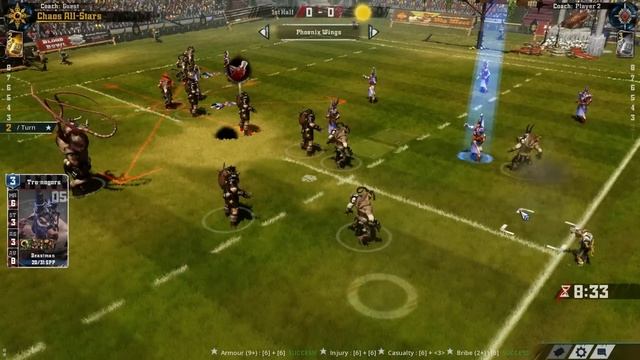 Blood Bowl 2: Chaos Basic Fouls - Gameplay смотреть онлайн