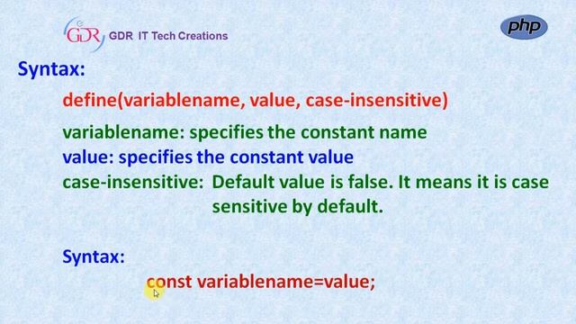 PHP Variables & Constants in Telugu смотреть онлайн