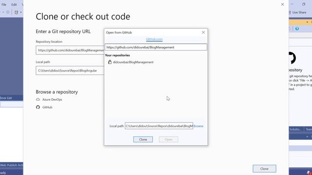 [Beginner]Clone from GitHub to Visual Studio 2019 смотреть онлайн