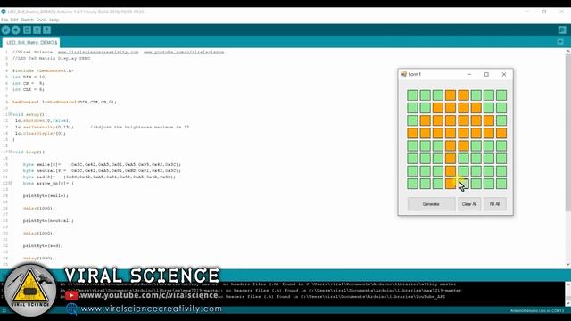 Arduino LED 8X8 Matrix Display MAX7219 смотреть онлайн