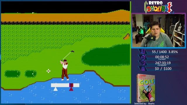 Bandai Golf: Challenge Pebble Beach (NES) - Retro Conquest (Game 55/1400) смотреть онлайн