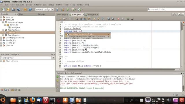java-Apache derby db كيفية استخدام قاعدة بيانات ديربي في جافا смотреть онлайн