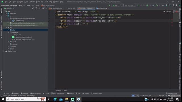 How to Implement Custom Button using Selector Drawable and Color in Android Studio Kotlin смотреть онлайн