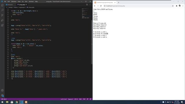 PHP with MySQL Essential Training, Part 05 – Exploring Data Types (Arrays, NULL, Constants) смотреть онлайн