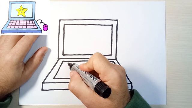 How to draw cute computer step by step cute things смотреть онлайн