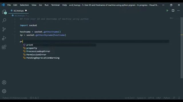 | IP Address and Hostname using Python | Command | смотреть онлайн
