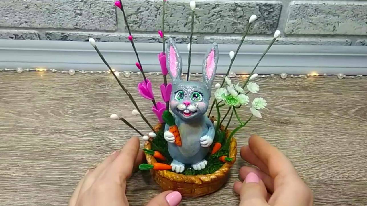 Пасхальный зайчик/кролик. Поделки. DIY. смотреть онлайн