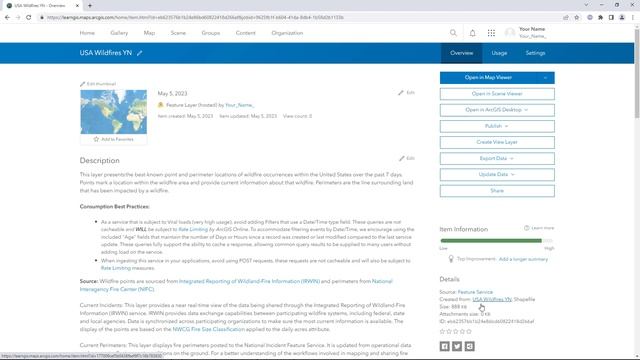 Export And Publish A Feature Layer